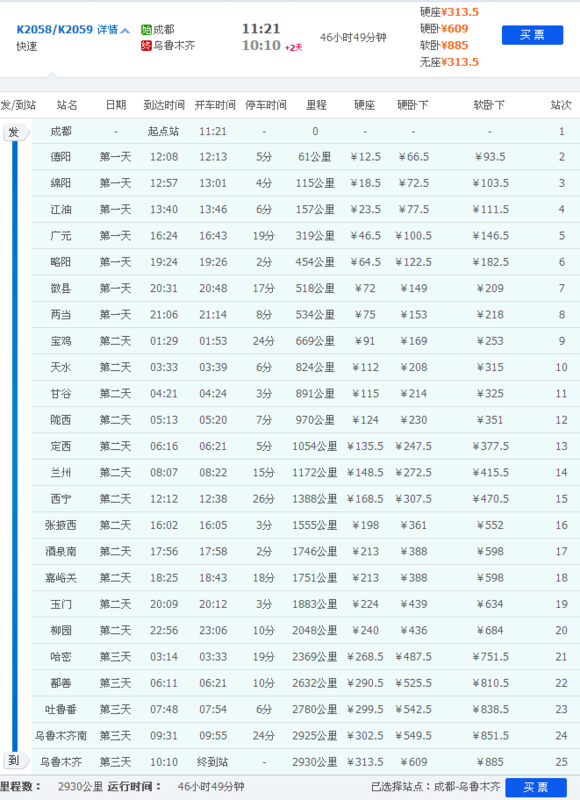 K1628次列车最新列表，南北交通的重要纽带